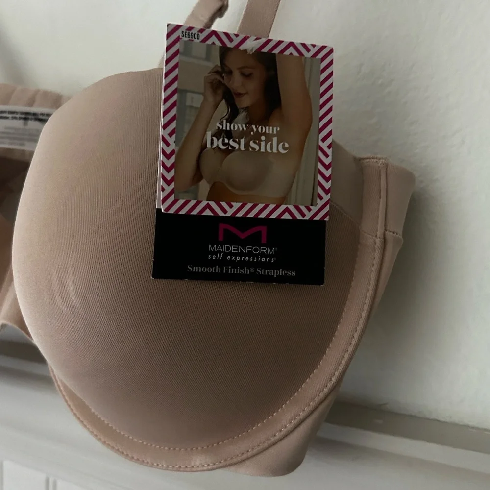 ⭐️ NEW Maidenform 36C Light Nude Smooth Finish Convertible Bra